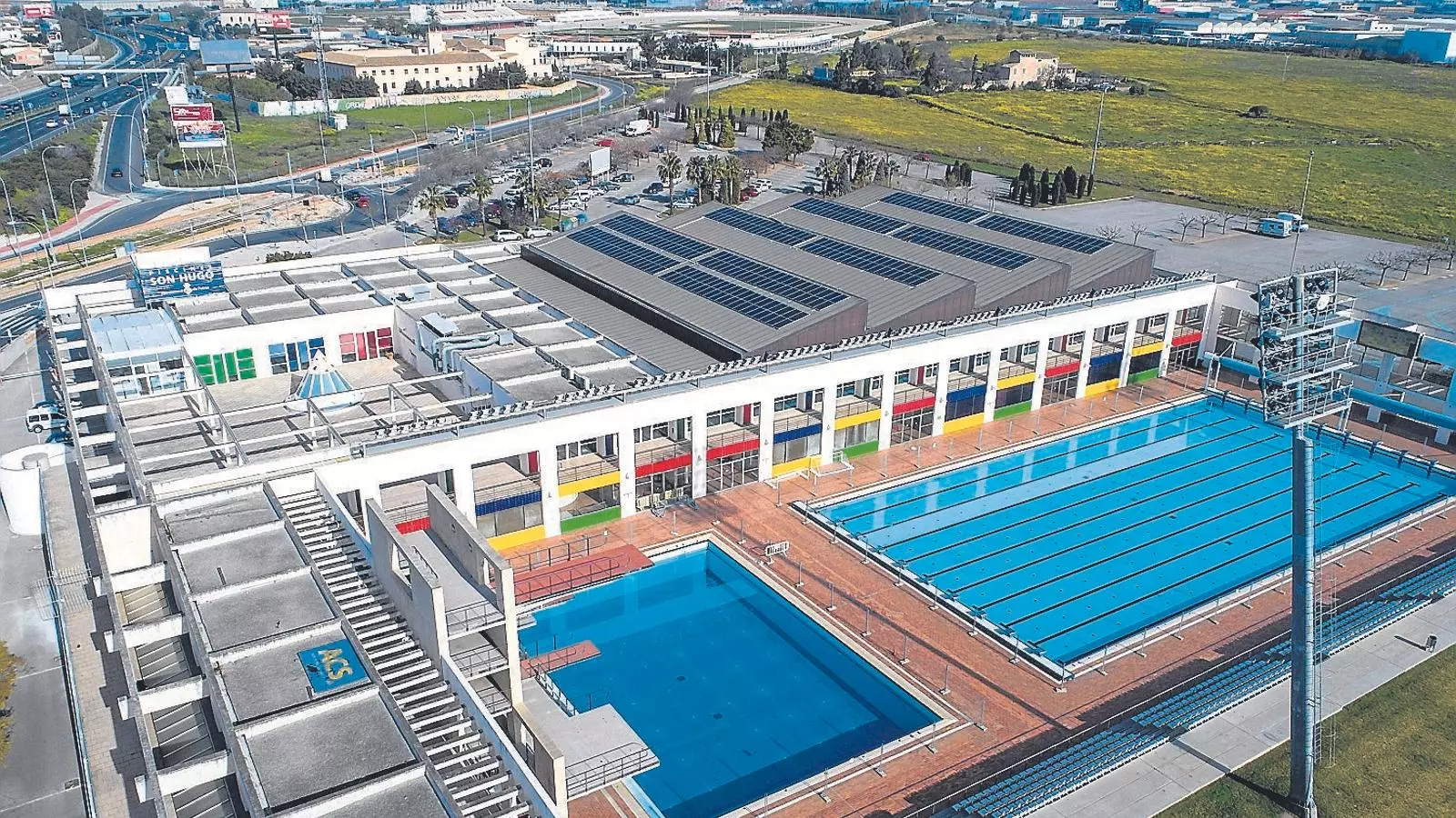 La piscina exterior de Son Hugo, fora de servei fins al 2020