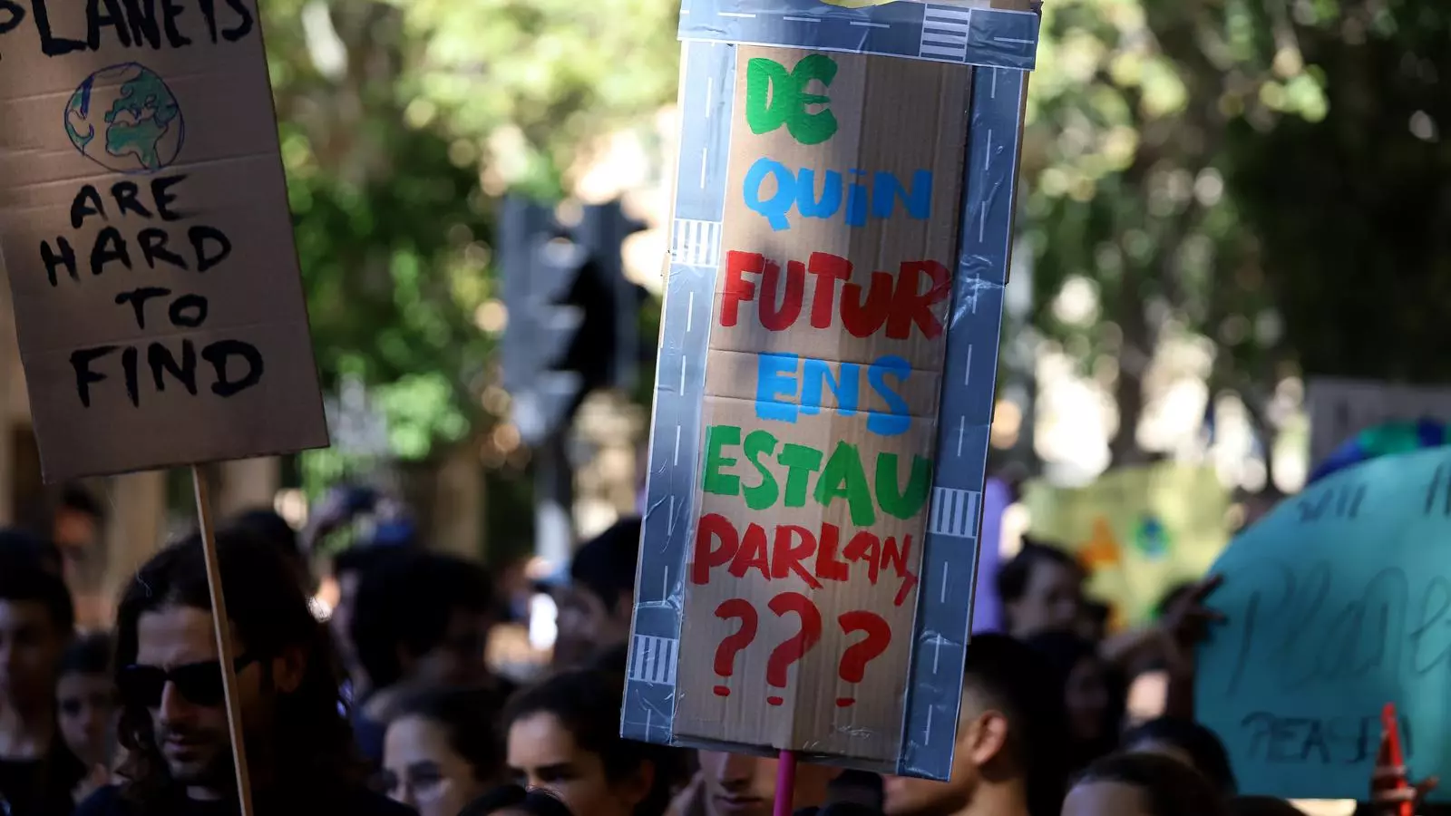 La manifestació en contra del canvi climàtic a Palma, en imatges