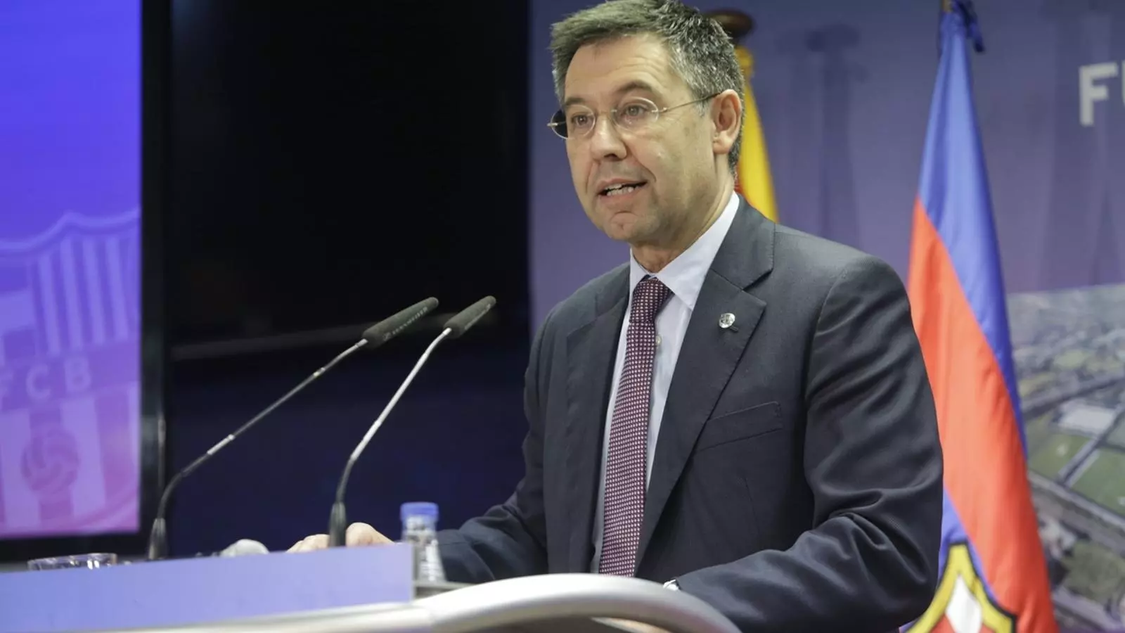 Josep Maria Bartomeu, en roda de premsa
