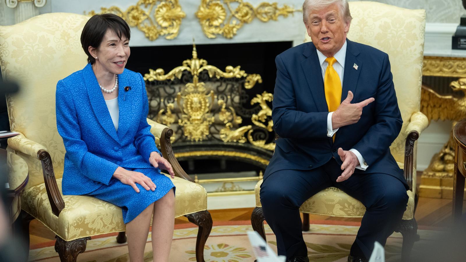 Sanae Takaichi and Donald Trump during this Thursday's meeting.