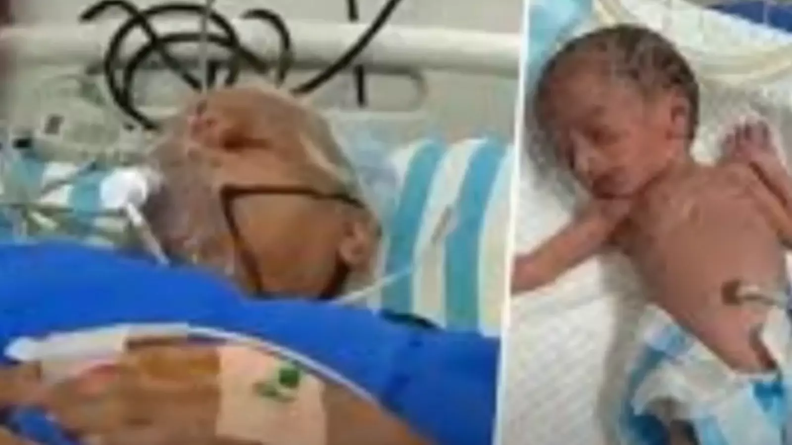 S'ha difós una imatge de la mare hospitalitzada i d'una de les criatures a través de YouTube.