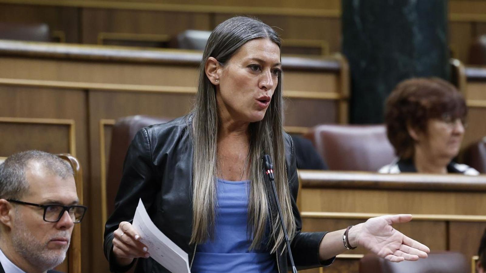 La portavoz parlamentaria de Junts, Míriam Nogueras, en el Congreso.