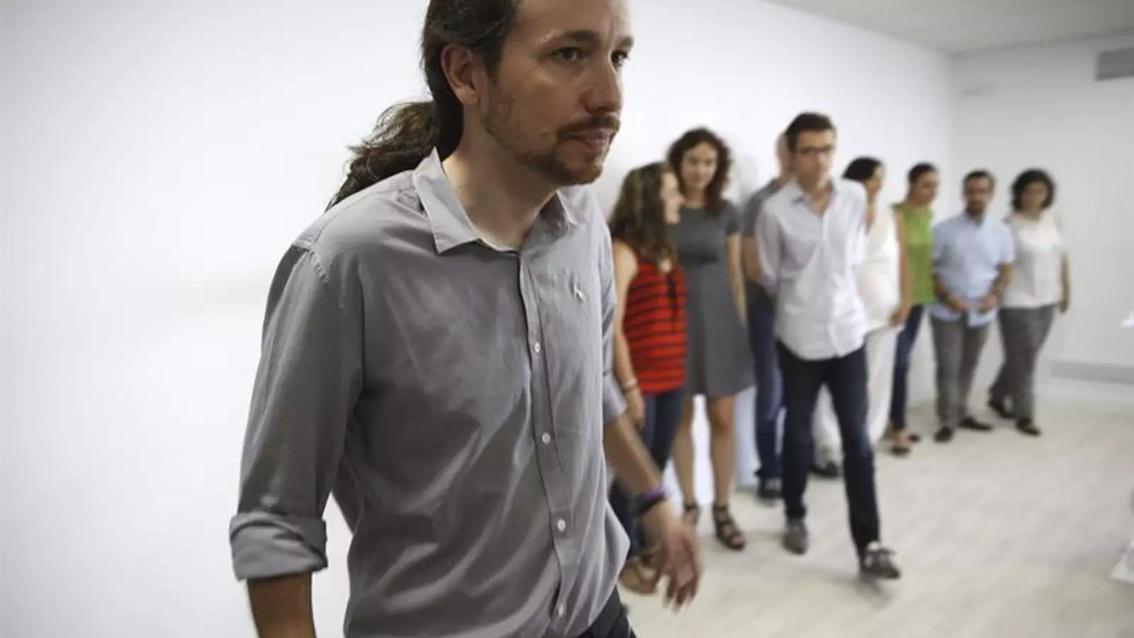 El líder de Podem, Pablo Iglesias, en una imatge d'aquest dilluns / EFE