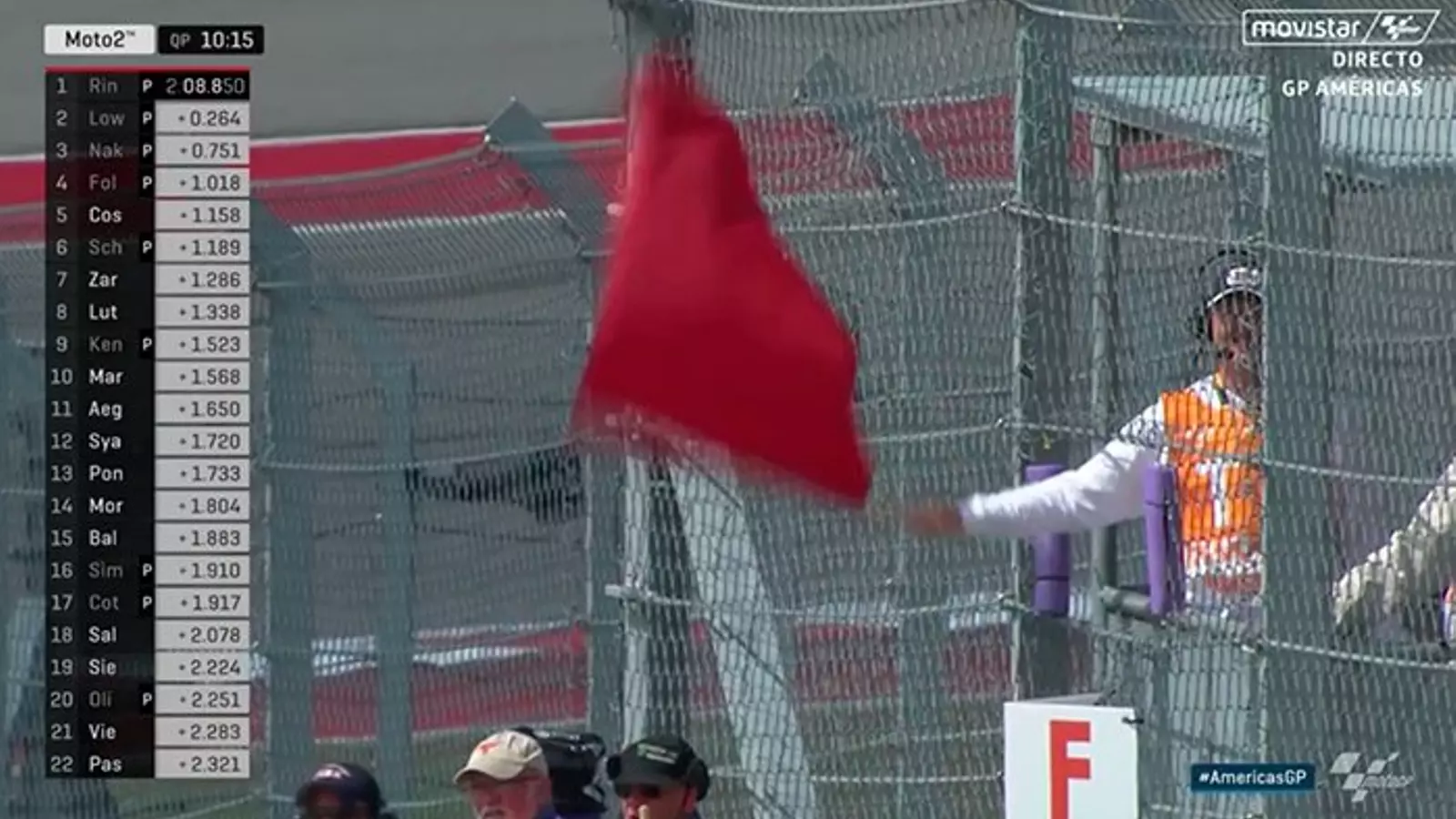 Bandera vermella per la caiguda de Rins