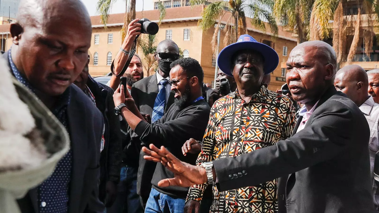 Odinga en un carrer de Nairobi aquest dimarts.