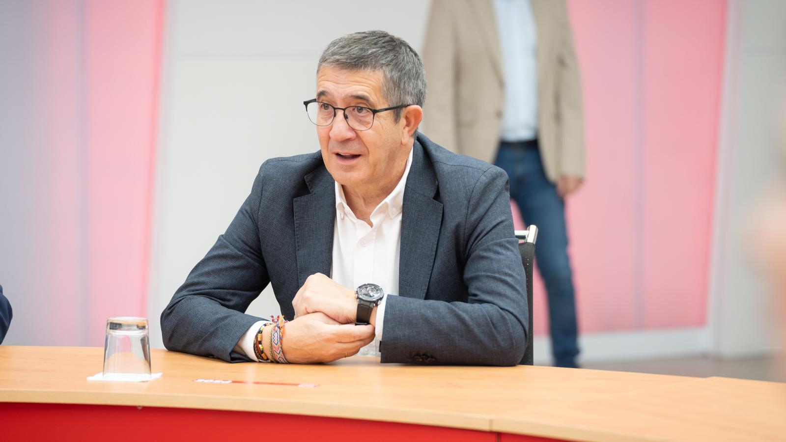 The PSOE spokesperson in Congress, Patxi López