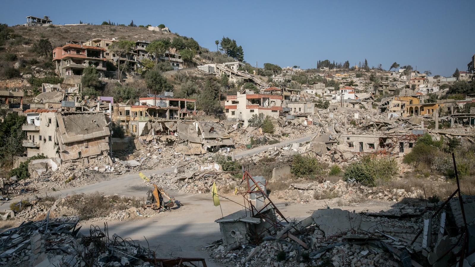 The town of Odaisseh, in the south of Israeli-occupied Lebanon, where 85% of the buildings are totally destroyed and 15% are partially.
