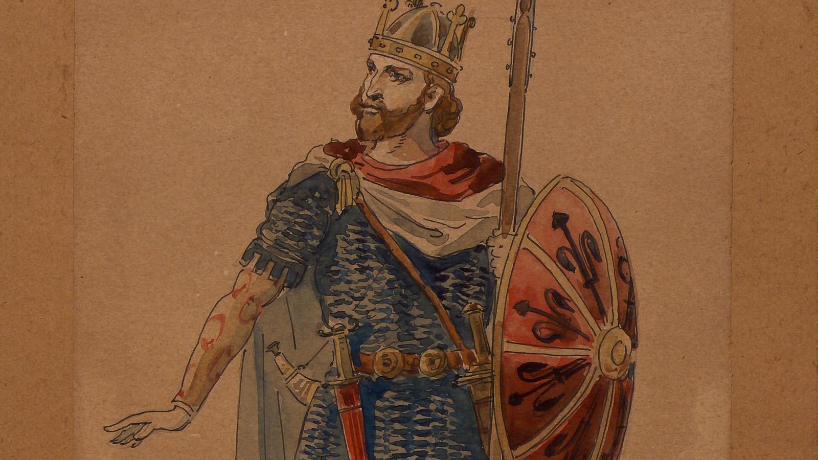 Figurí del personatge Artús, dibuixat per l’il·lustrador Lluís Labarta.