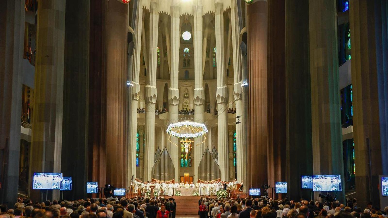 Pope Leo XIV presides over the celebration of Holy Mass, at the Sagrada Familia