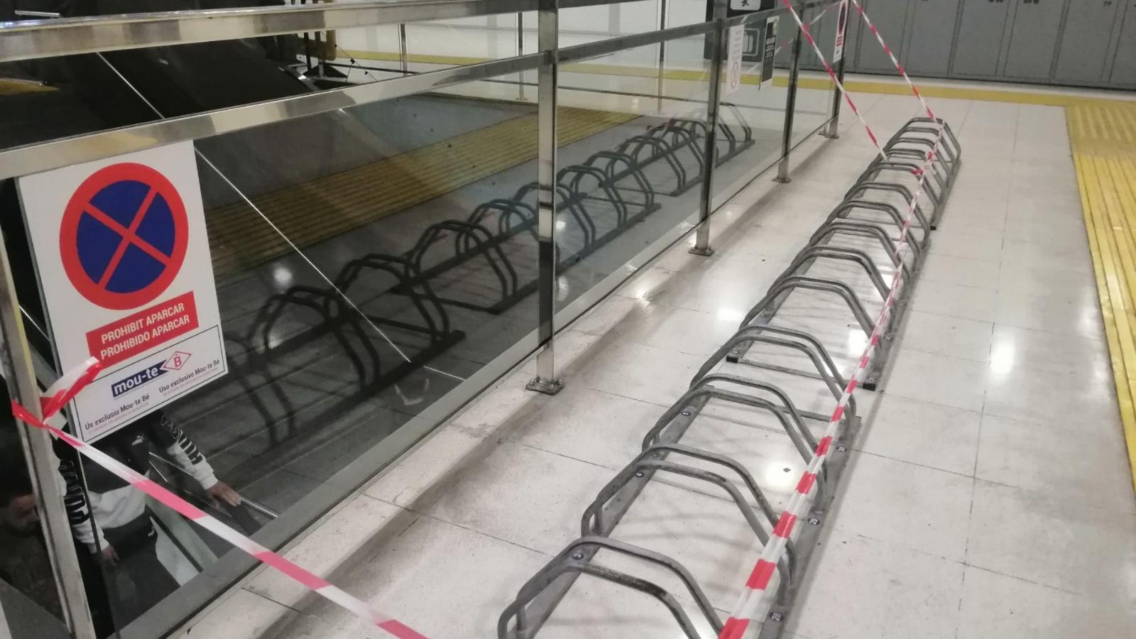 Bike service parking spaces removed