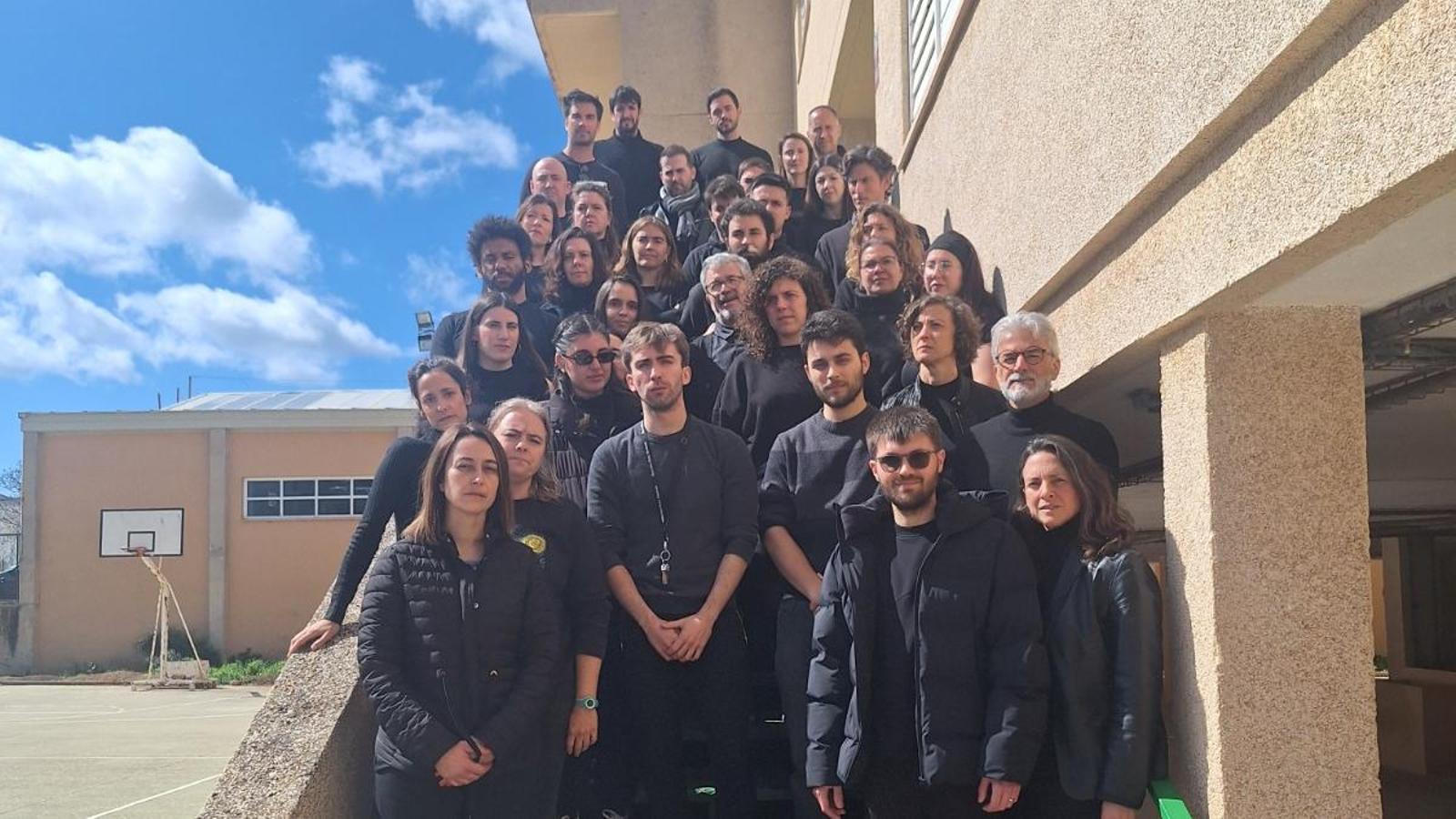 Els docents del claustre de l'IES Baltasar Porcel