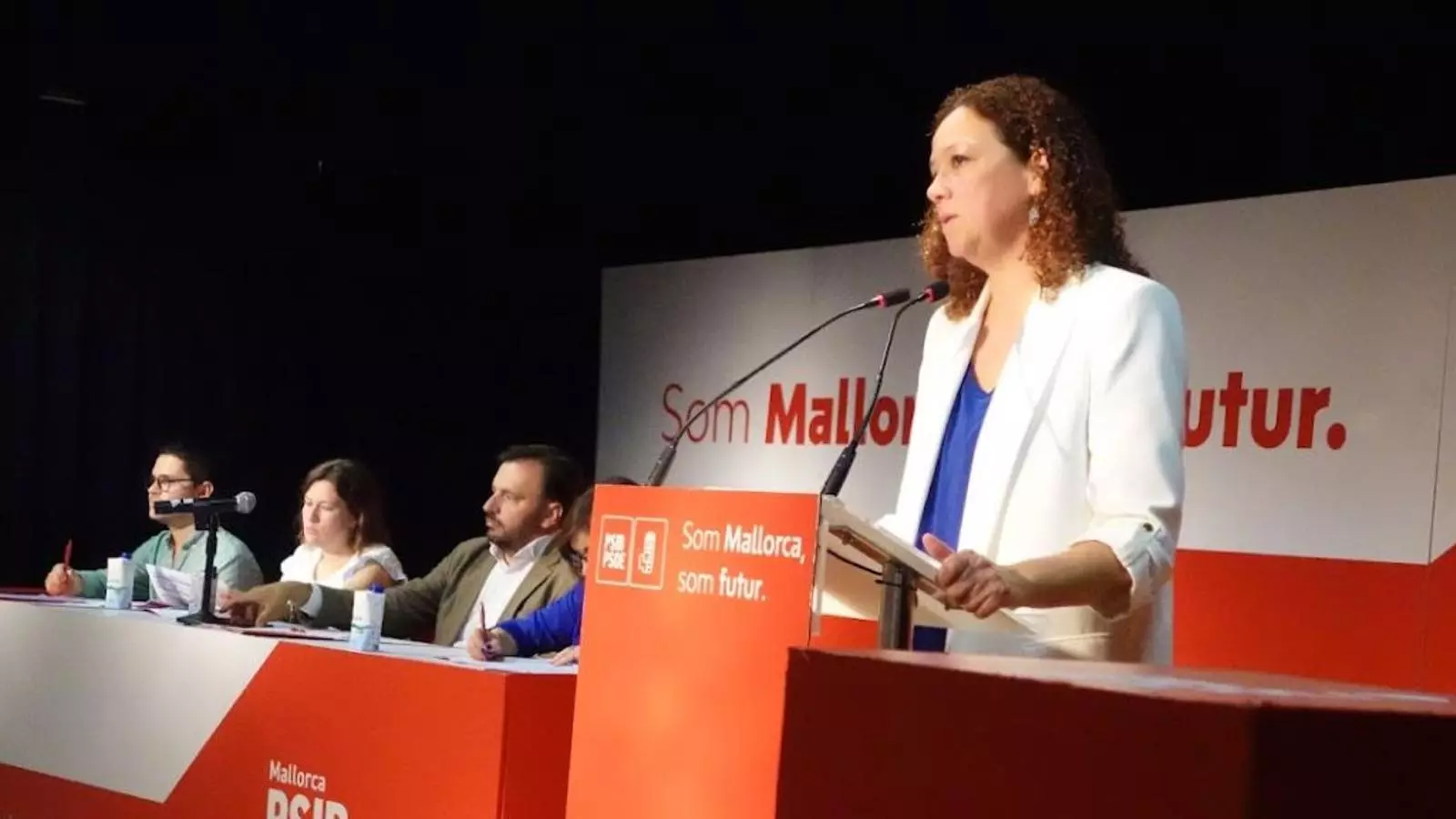 La presidenta del Consell de Mallorca, Catalina Cladera, en el Consell Polític socialista