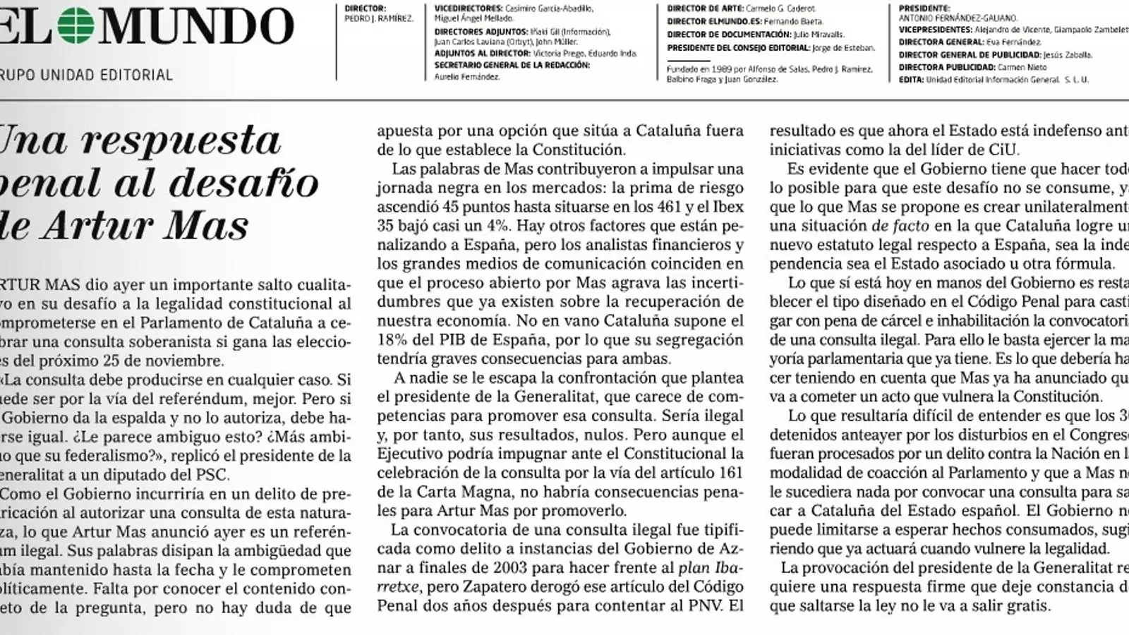 Editorial El Mundo