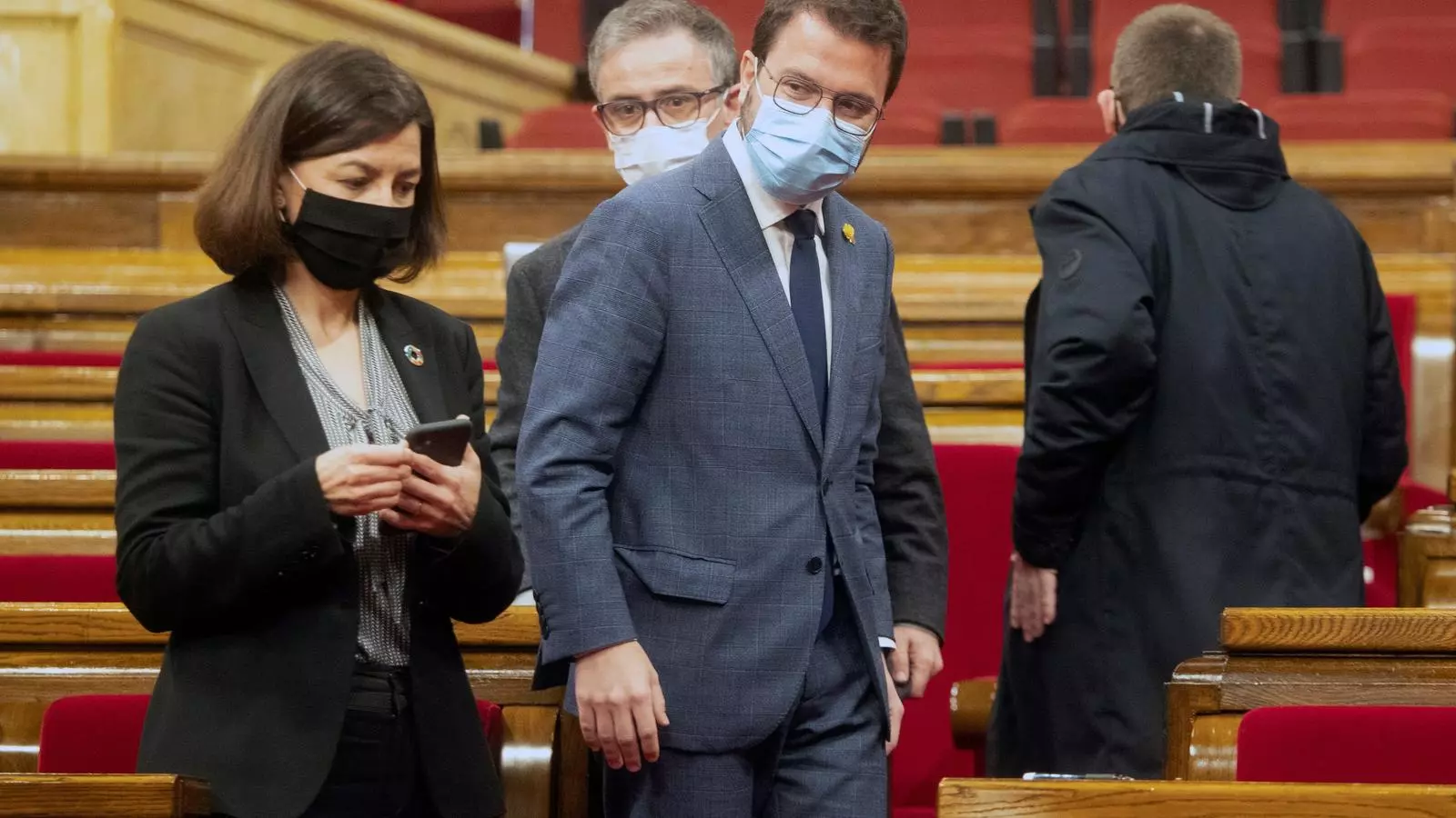 Eva Granados (PSC) i Pere Aragonès (ERC) aquest dimecres al Parlament.