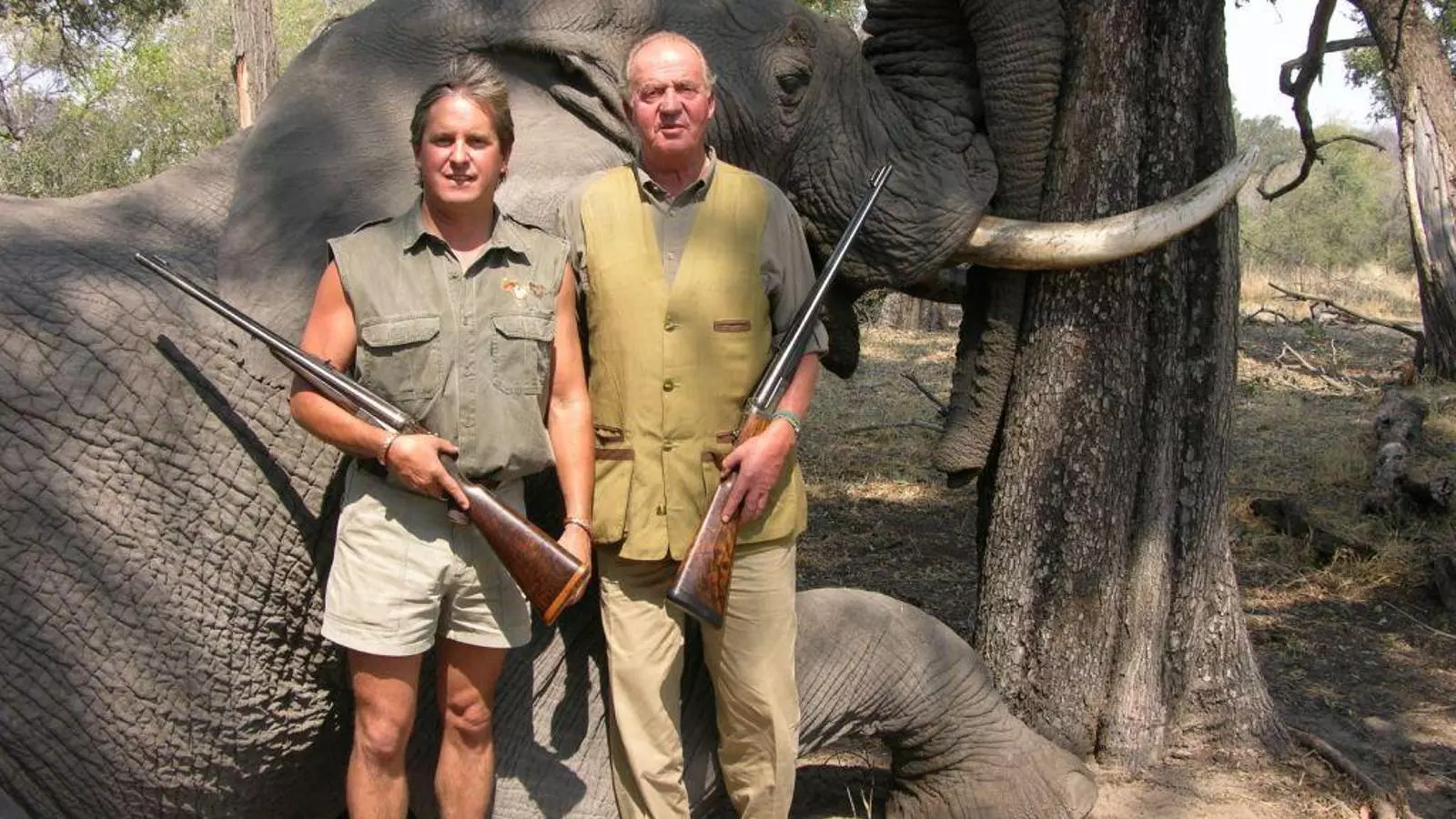 El rei Joan Carles I en un safari a Botswana. Foto penjada al web rannsafaris.com