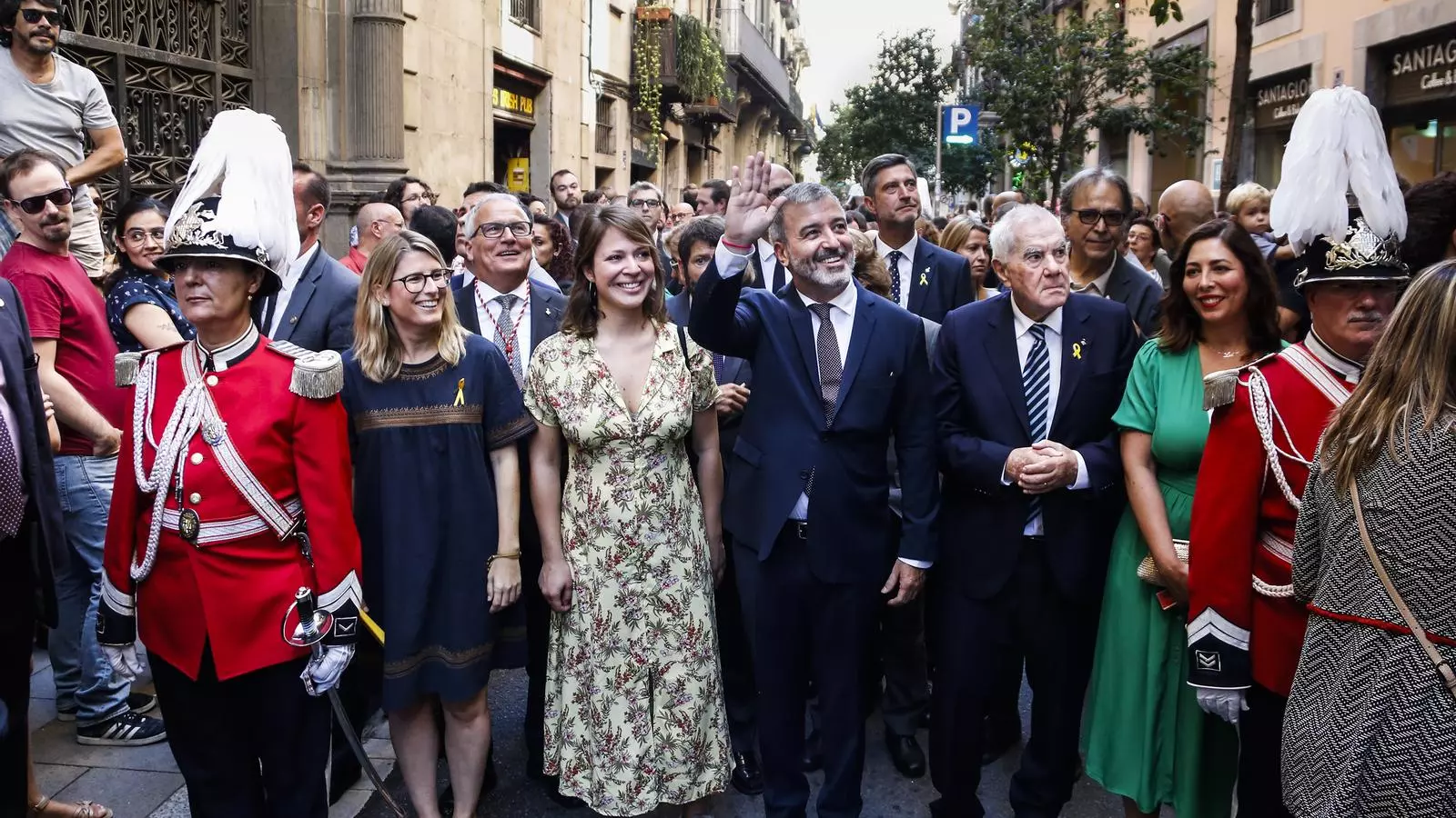 Collboni presidint el seguici de la Mercè sense cap representant del Govern/ CÈLIA ATSET
