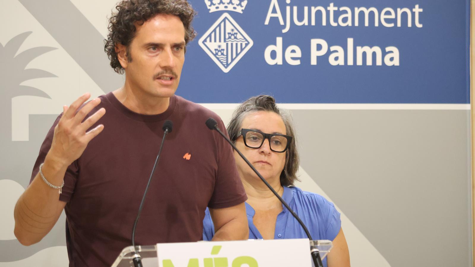 Der Kandidat für das Bürgermeisteramt von Palma, David Pujol und die Stadträtin, Kika Coll
