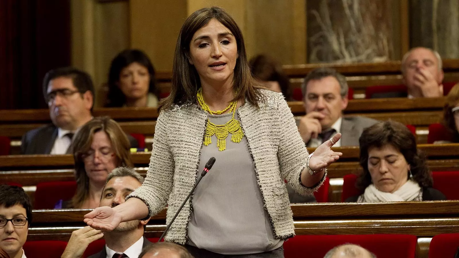 La portaveu d'economia del PSC, Rocío Martínez-Sampere, en una intervenció al Parlament.