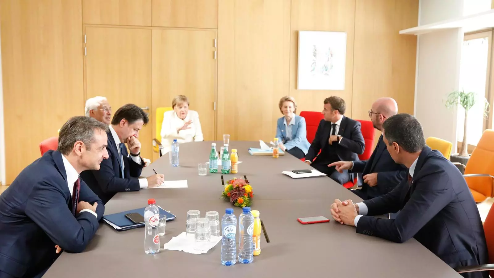 Una de les reunions entre els líders europeus d'aquest diumenge.