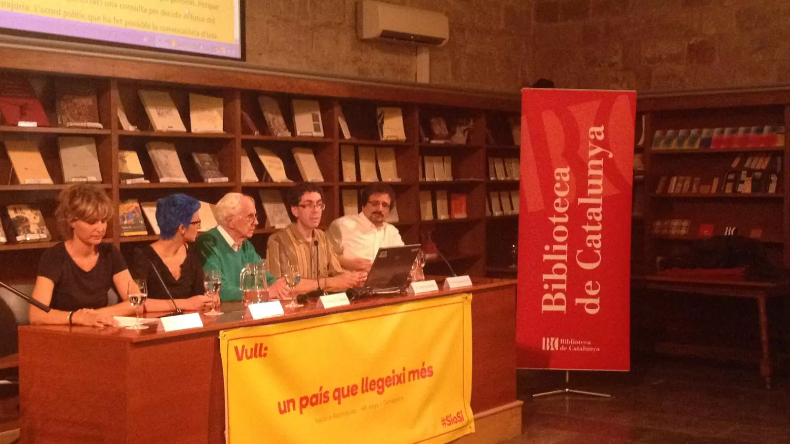 Presentació del manifest dels escriptors a favor de la independència a la Biblioteca de Catalunya