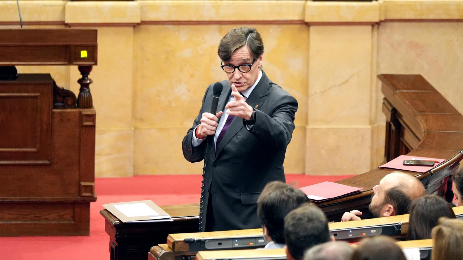 Salvador Illa, en la sesión de control