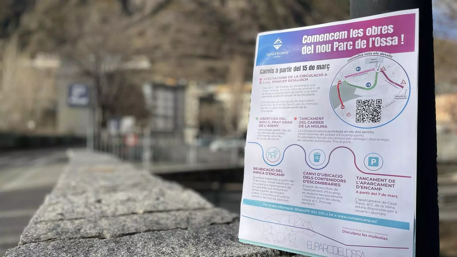 Comencen les obres del nou parc de l'Ossa i hi haurà adaptacions a la xarxa viària.