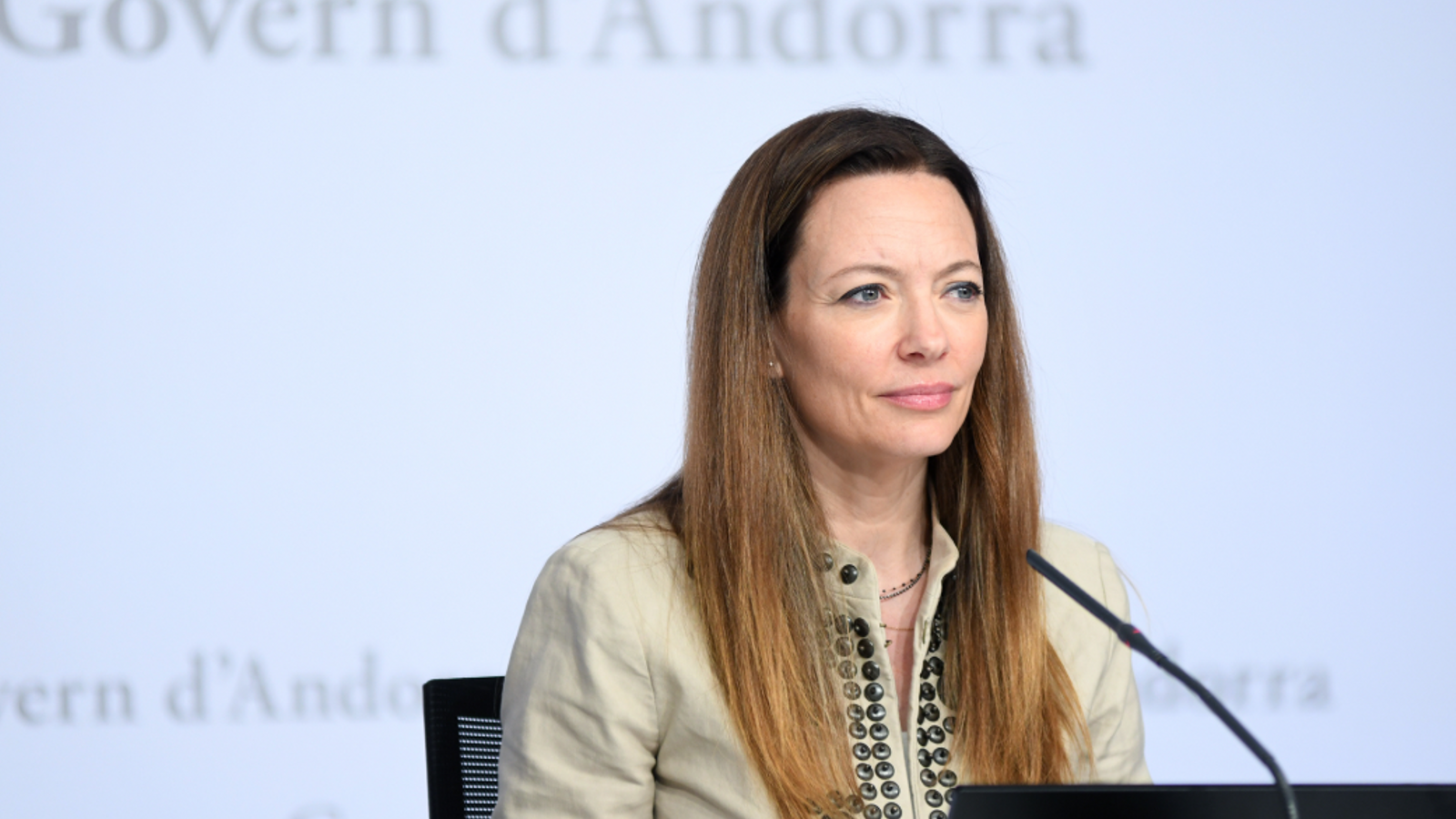 La ministra de Salut, Helena Mas, en la roda de premsa d'aquest dijous.