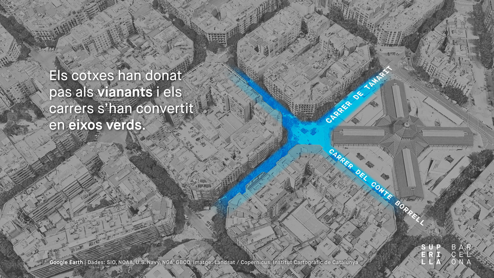 Barcelona engega el pla per pacificar un de cada tres carrers de l'Eixample en deu anys