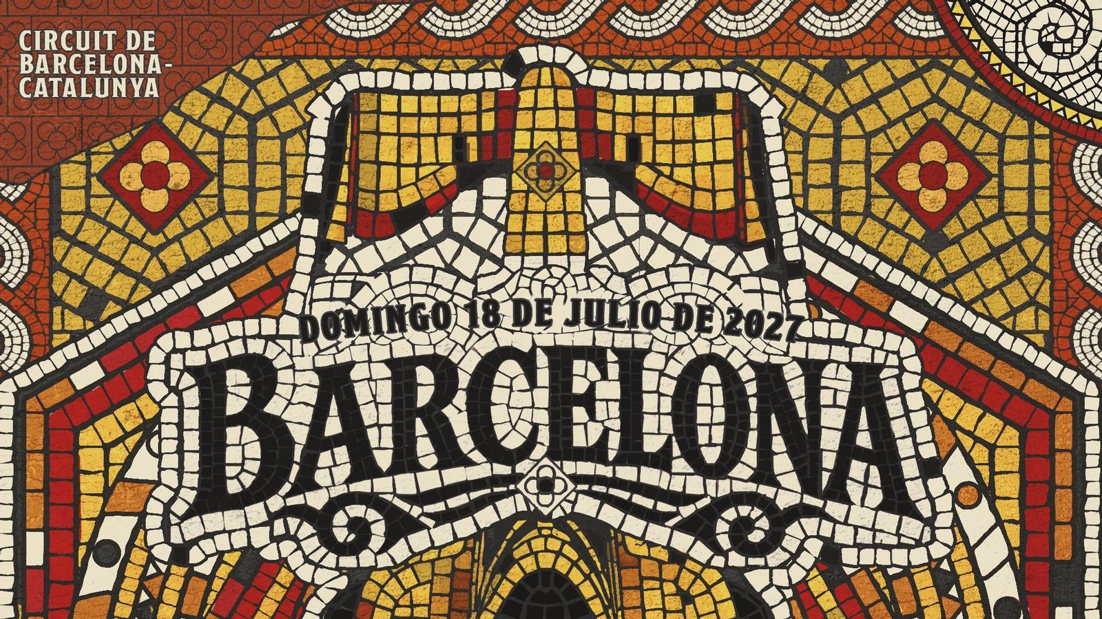 IndyCar presentation poster in Barcelona