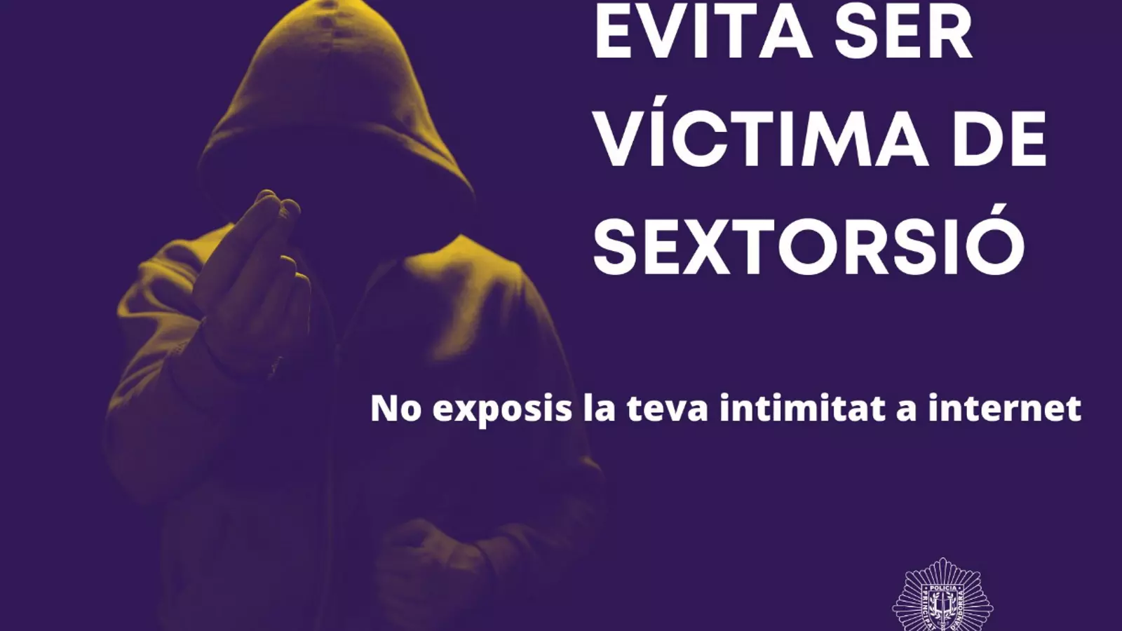 Imatge de la policia sobre les 'sextorsions'.