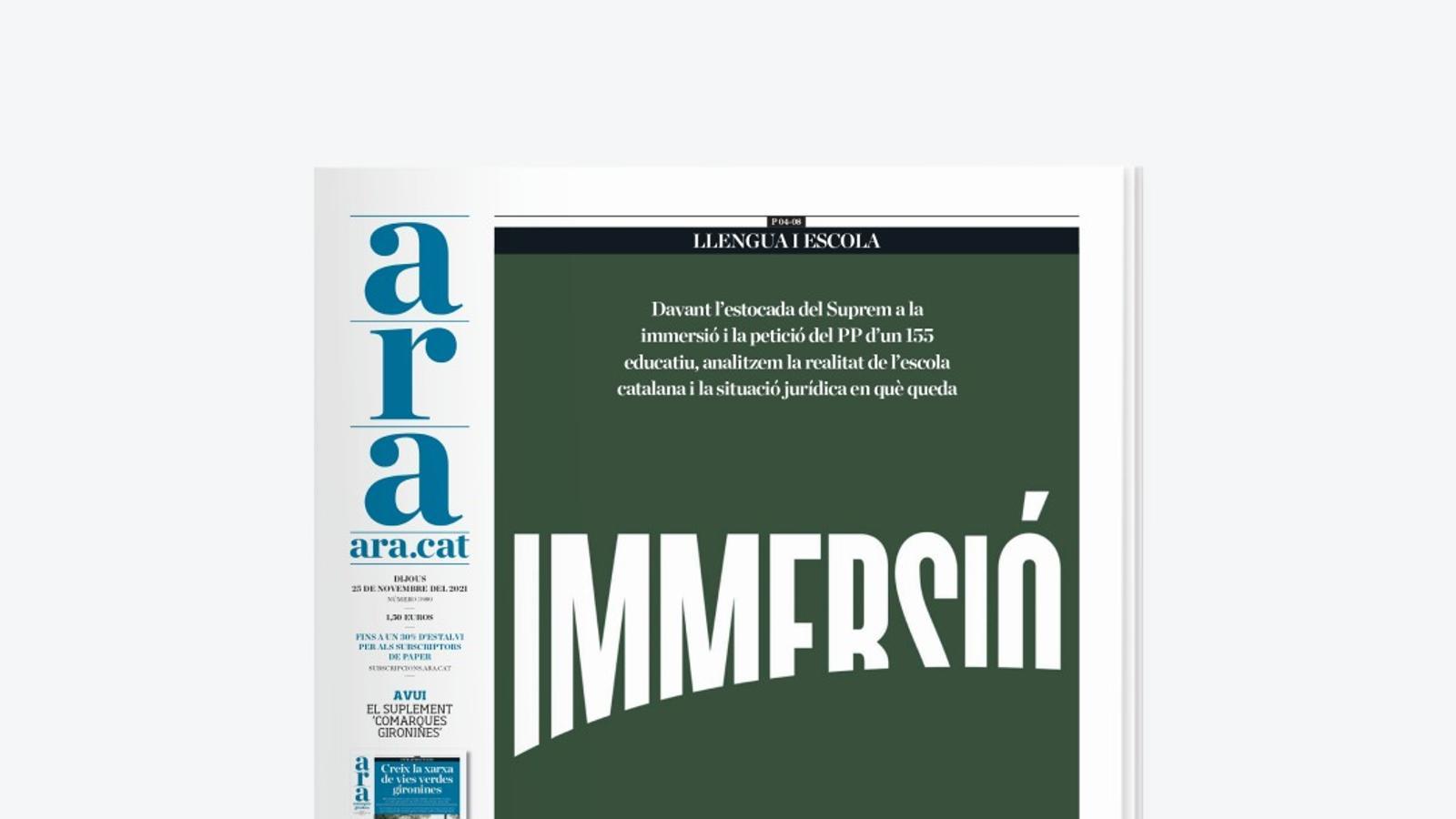 Portada de l'ARA 25/N