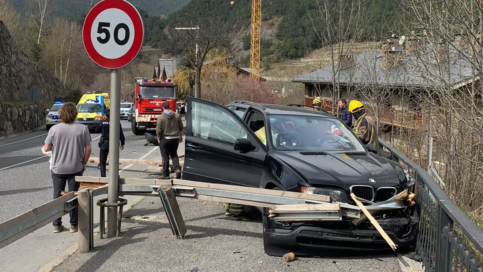 L'accident d'aquest matí a Ordino.