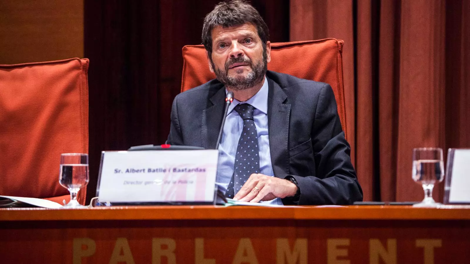 Albert Batlle, director general de la Policia, a la compareixença del Parlament
