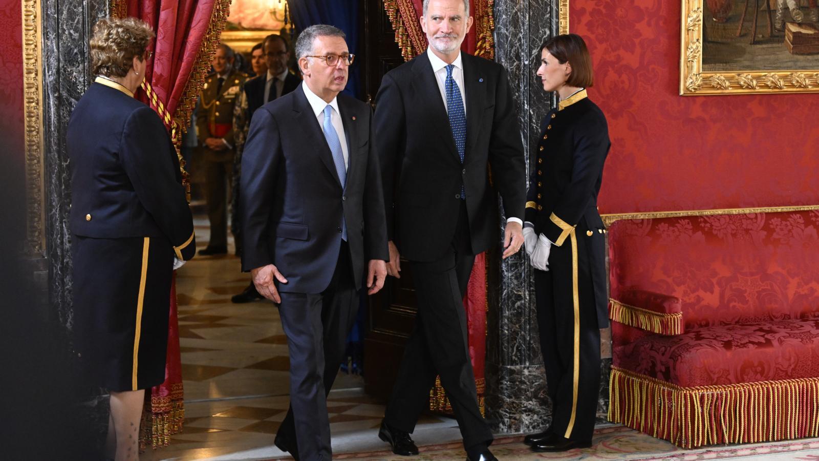 El rey Felipe VI y el presidente de la república portuguesa, José Antonio Seguro