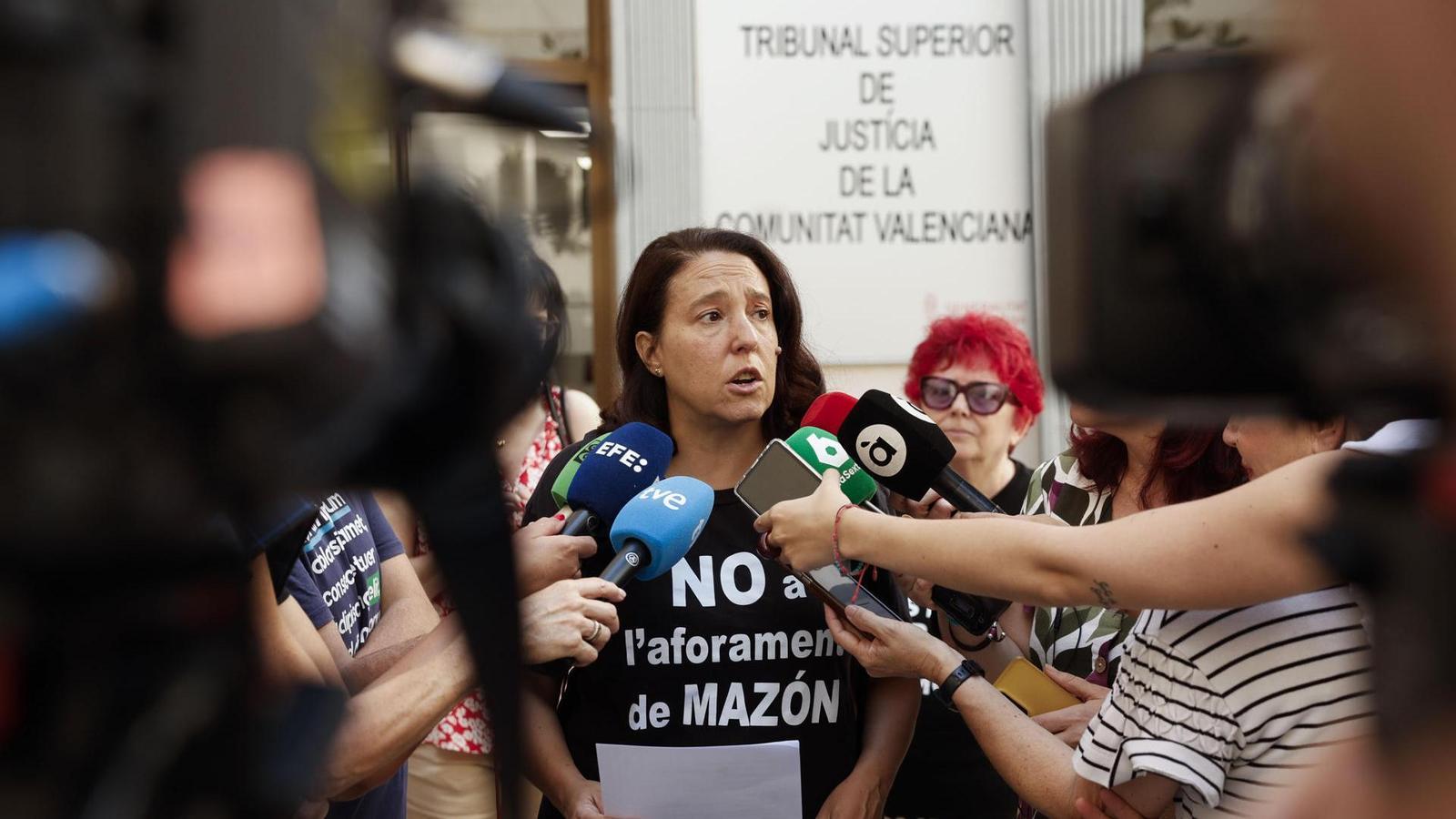 The spokesperson for the Association of Victims of the DANA October 29, 2024, Mariló Gradolí, attending the media this Friday.
