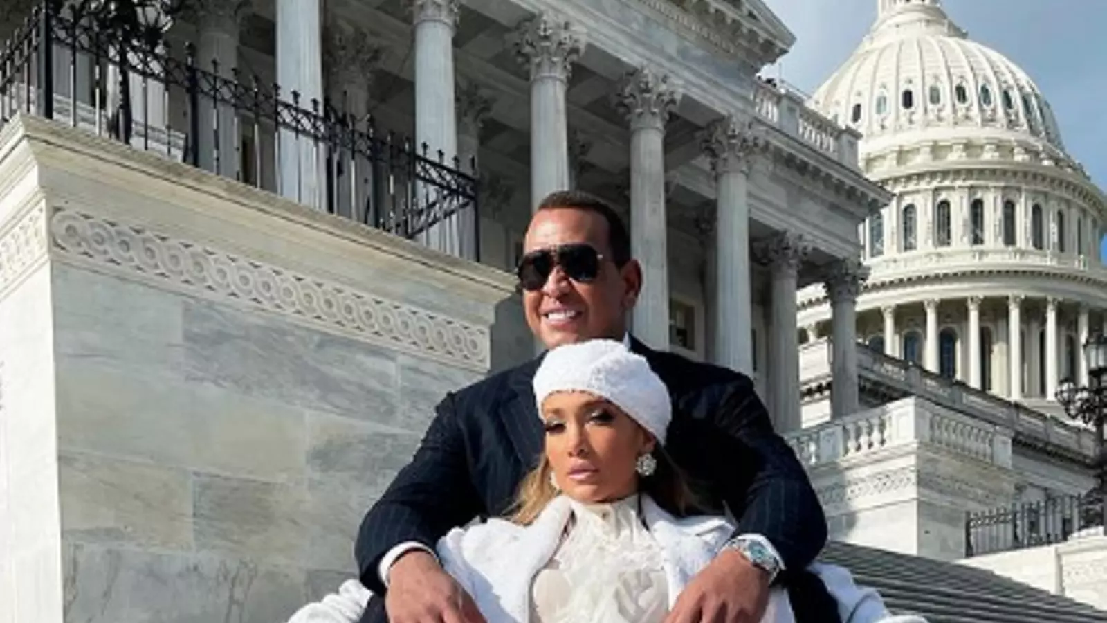 Jennifer Lopez i Alex Rodriguez quan van assistir a la inauguració de Joe Biden
