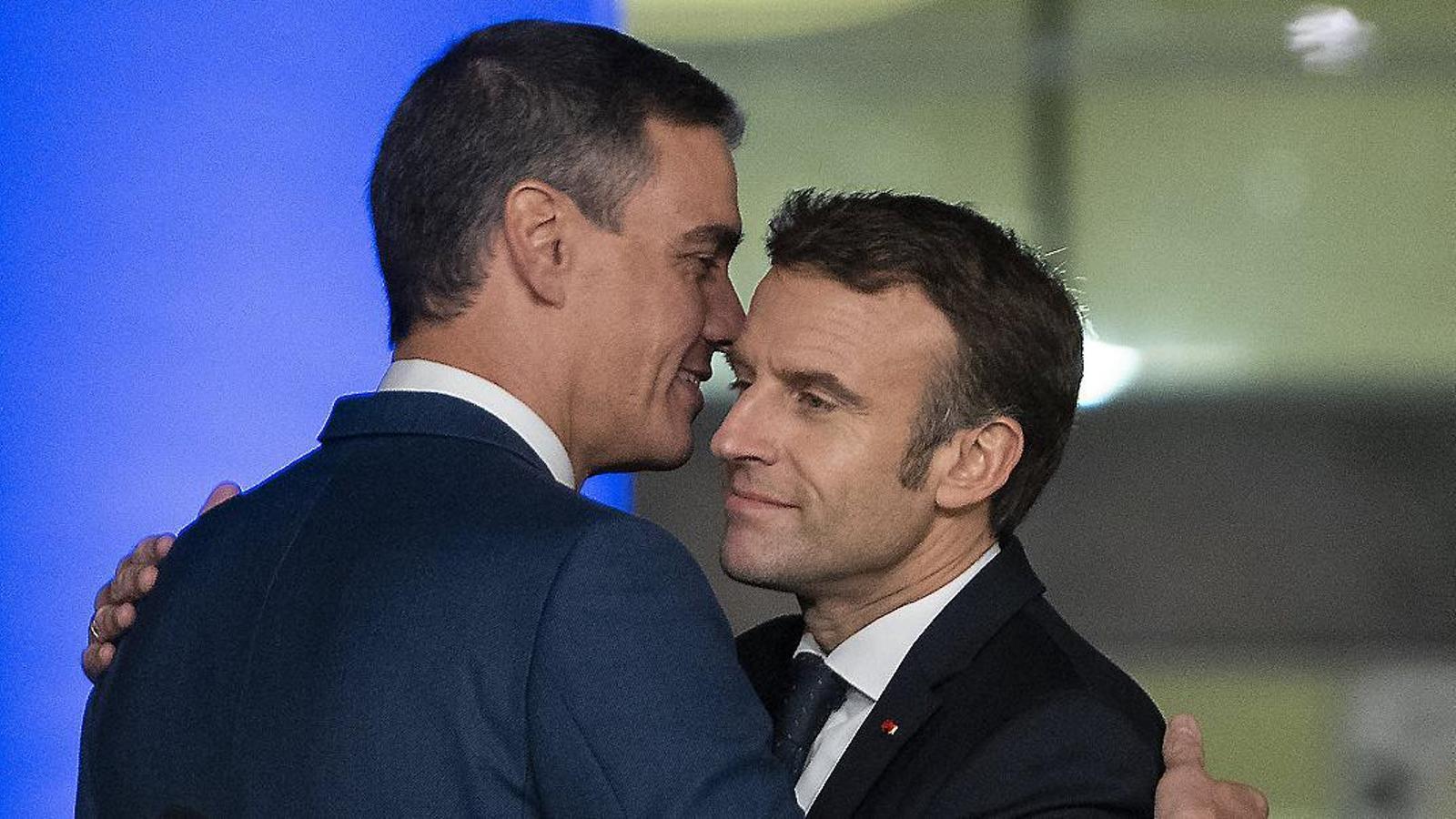 Els presidents d’Espanya i França, Pedro Sánchez i Emmanuel Macron.