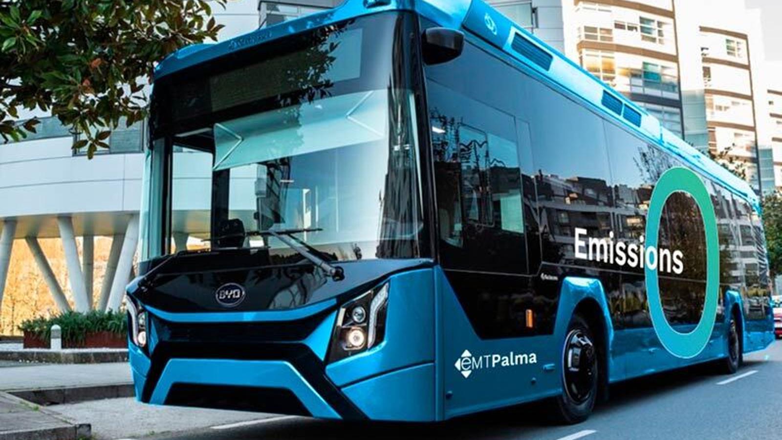 Uno de los nuevos autobuses eléctricos de la EMT de Palma.