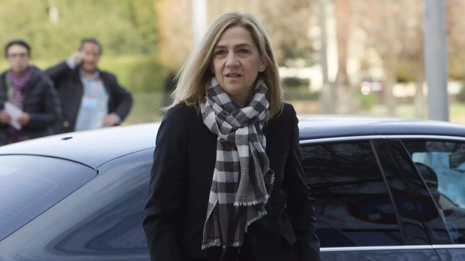 La infanta Cristina, arribant a l'edifici de Son Rossinyol on l'Audiència va dur a terme el judici del cas Nóos. / ISAAC BUJ