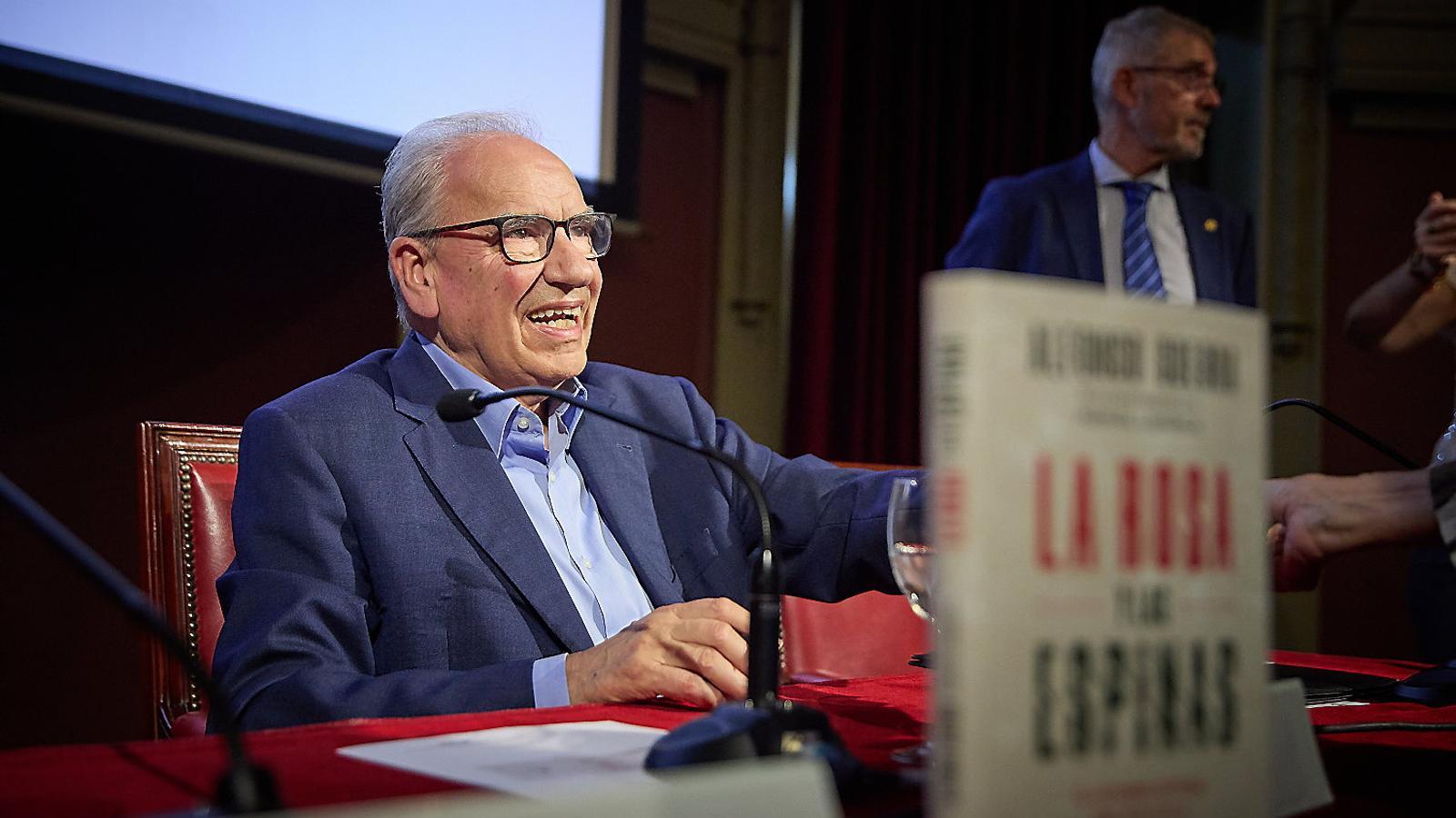 Alfonso Guerra at the presentation of his book on Wednesday in Madrid.
