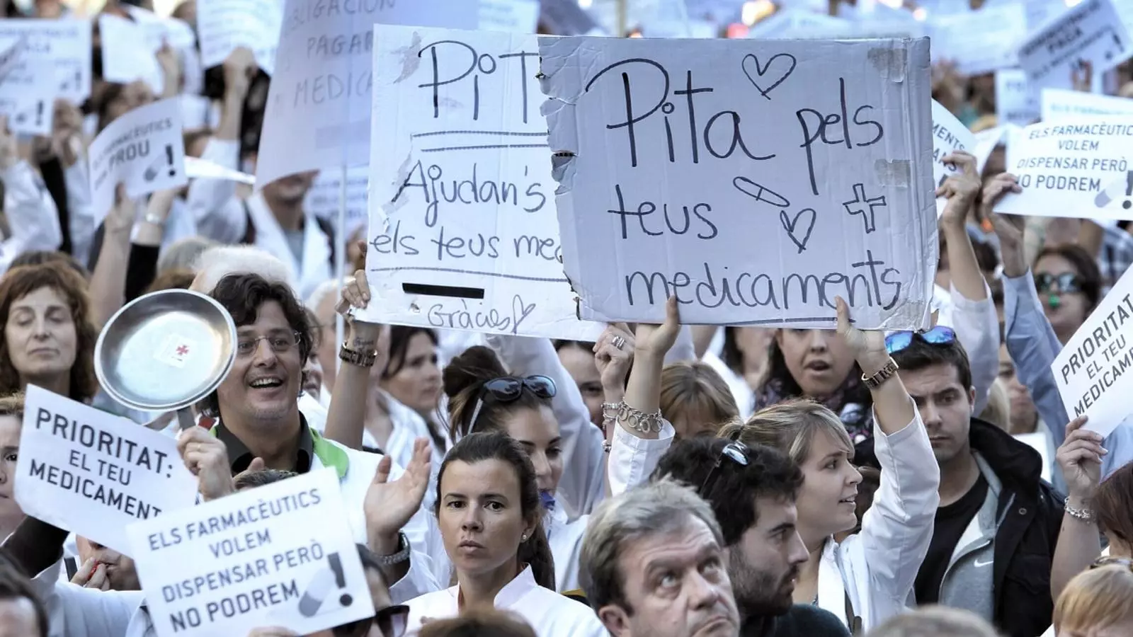 Protesta dels farmacèutics a Barcelona / PERE VIGILI