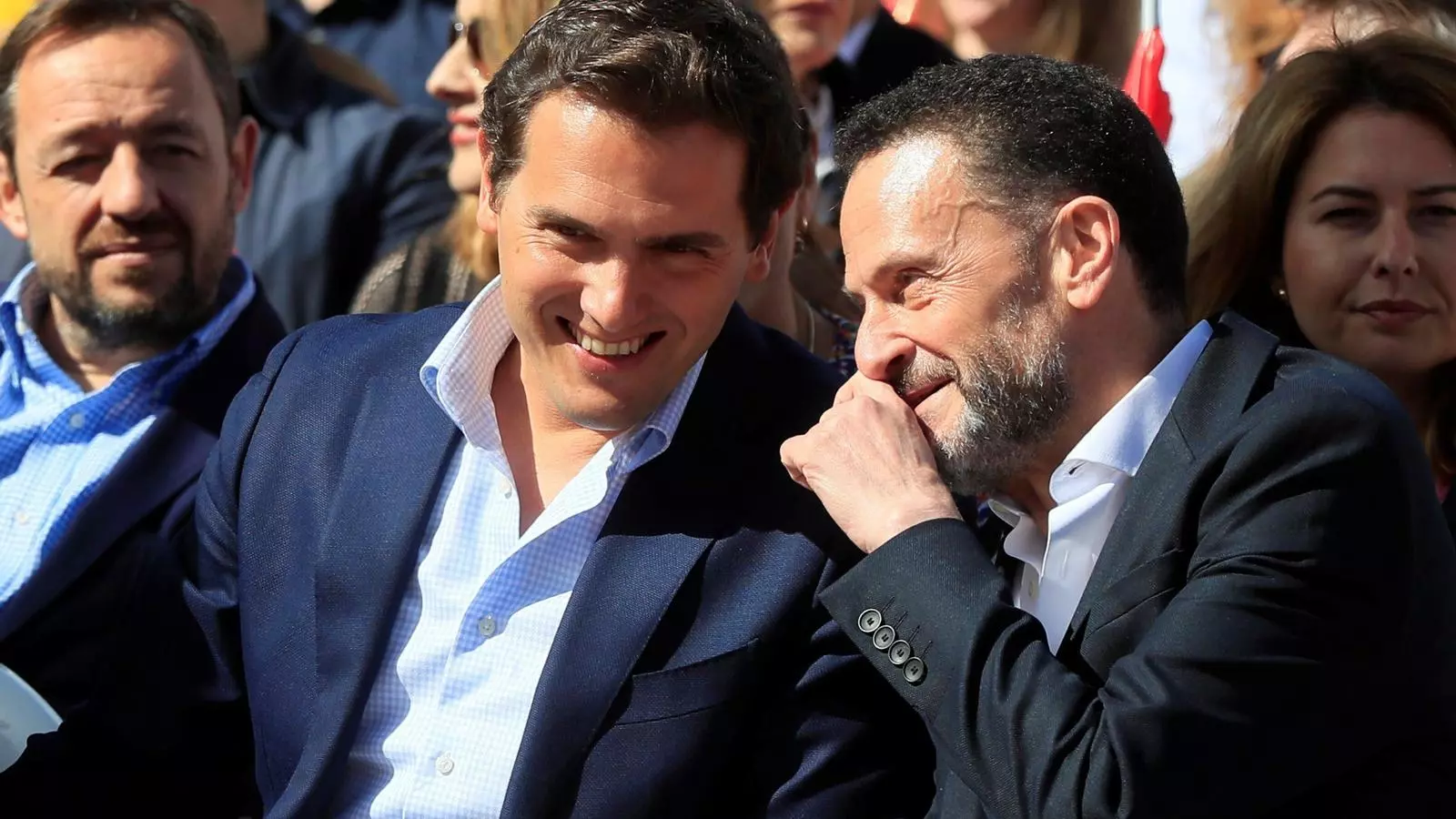 El líder de Cs, Albert Rivera, i l'advocat Edmundo Bal, aquest diumenge a Majadahonda