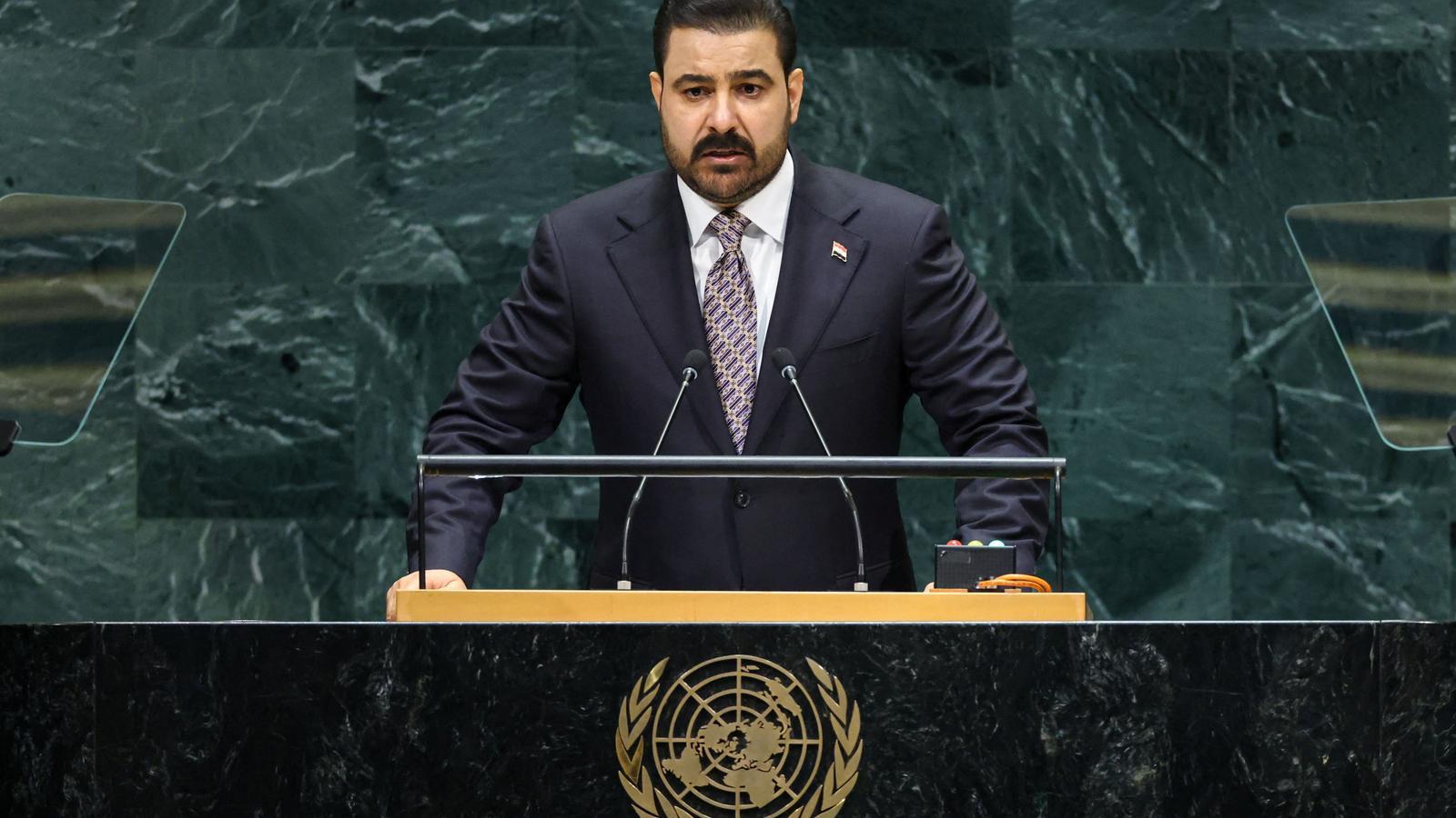 The Prime Minister of Iraq, Ali al-Zaidi, last week at the 81st UN General Assembly, in New York.