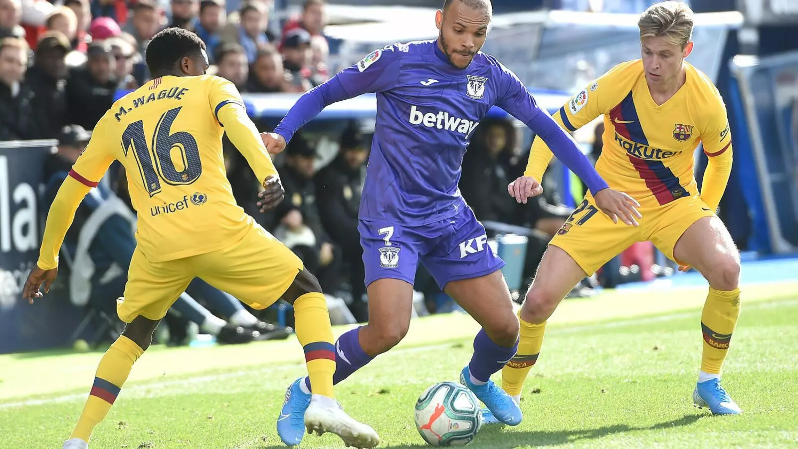 Braithwaite en un partit contra el Barça.