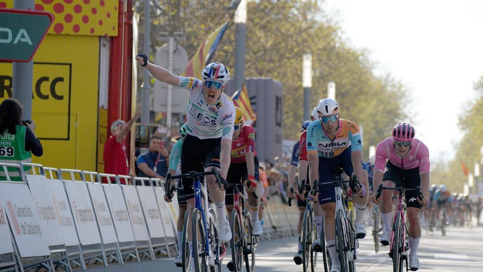 Dorian Godon wins his second stage of the Vuelta and Evenepoel crashes