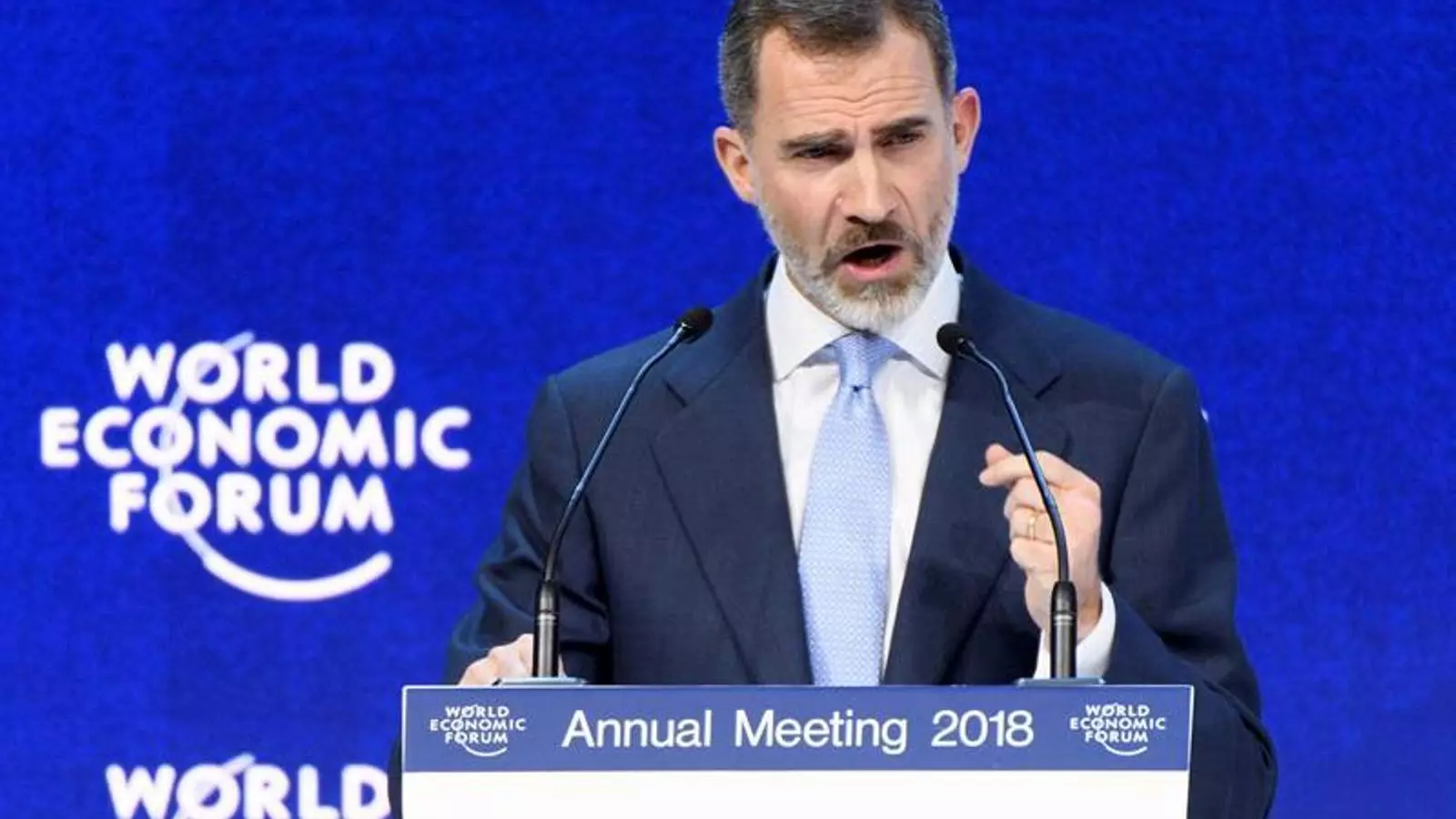 Felip VI al Fórum Econòmic Mundial de Davos (Suïssa). EFE
