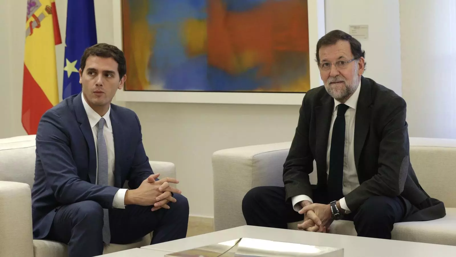 Rivera i Rajoy en una reunió a la Moncloa