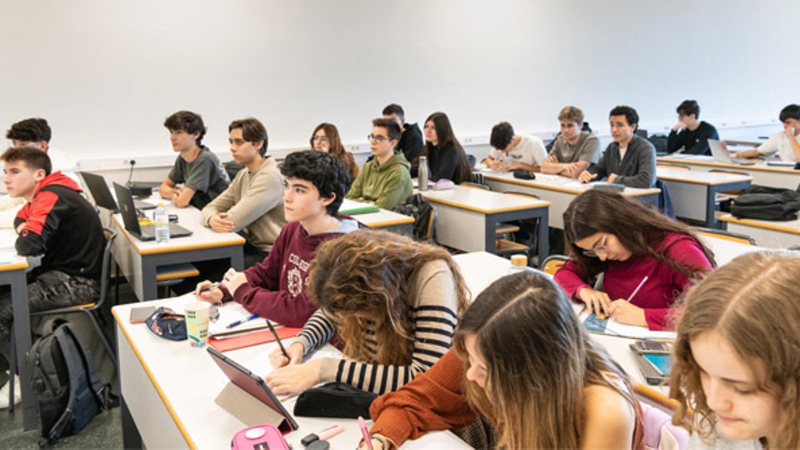 A classroom of the Polytechnic University of Valencia.