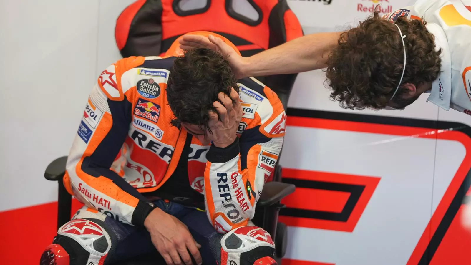 Marc Márquez, emocionat després del seu retorn al Mundial