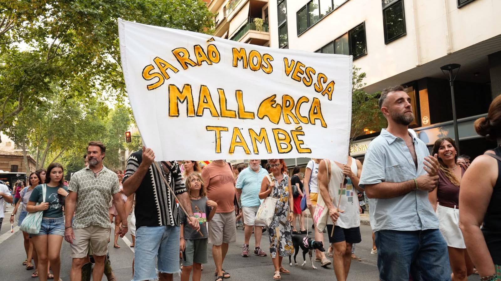 Banner at the demonstration.